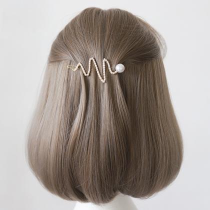 Gold Plated Wave Hair Clip, Minimalist Hair..