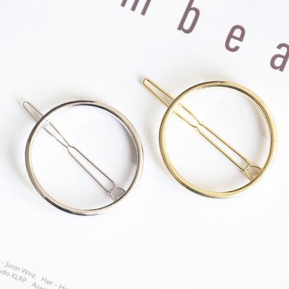 Gold Plated Round Hair Clip, Minima..