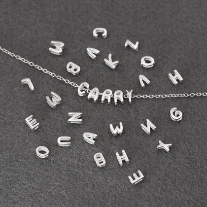 S925 Sterling Silver Alphabet Space..