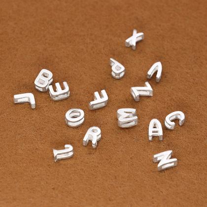 S925 Sterling Silver Alphabet Space..