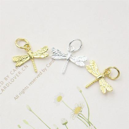 Sterling Silver Dragonfly Charm, Silver Dragonfly..