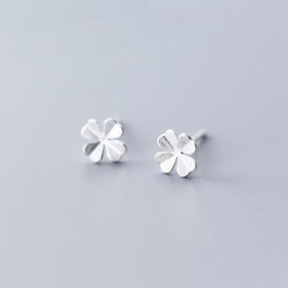 Sterling Silver Flower Ear Studs, Post Earrings,..