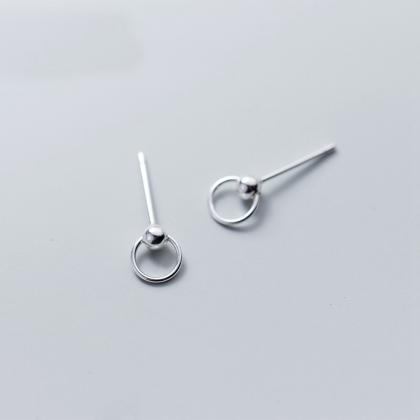 Sterling Silver Ear Stud with Ball ..