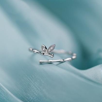 Sterling Silver Adjustable Butterfly Ring,..