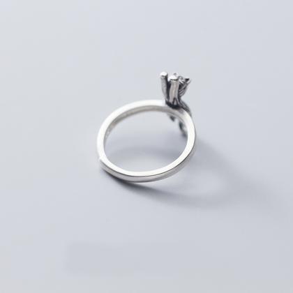 Lazy Cat Ring, Sterling Silver Adjustable Cat..