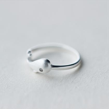Filigree Dolphin Ring, Sterling Silver Adjustable..