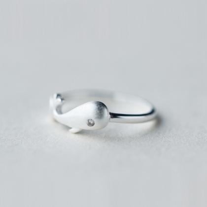 Filigree Dolphin Ring, Sterling Silver Adjustable..