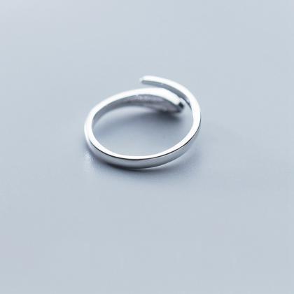 Fashion Simple Snake Ring, Sterling Silver..