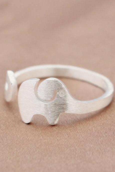 Filigree Elephant, Sterling Silver Adjustable Elephant Ring, Minimalist Rings, Dainty Ring, Women Ring, Everyday Jewelry
