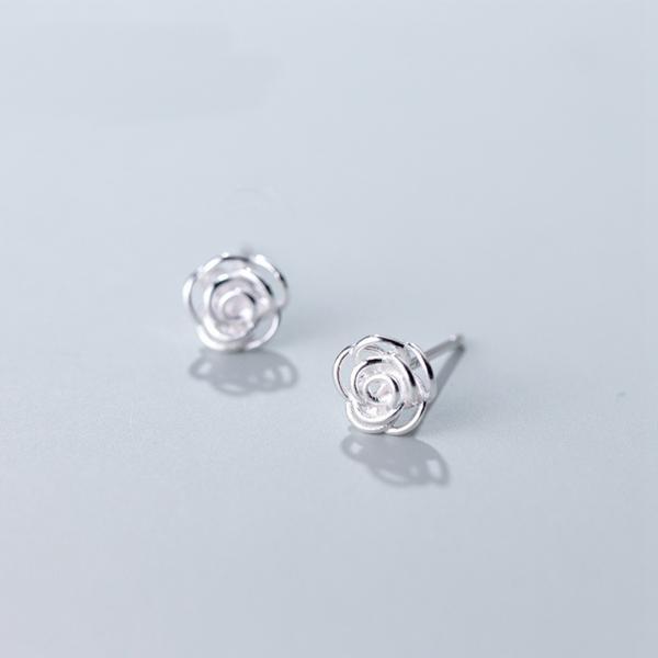 S925 Sterling Silver Hollow Flower Ear Studs, Post Earrings, Women Earrings, Everyday Earrings, Ear Post, Floral Earrings